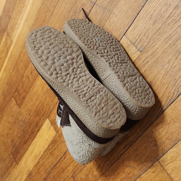 Vintage Lace Up Wedge Faux Fur Moccassins - Picture 5 of 7